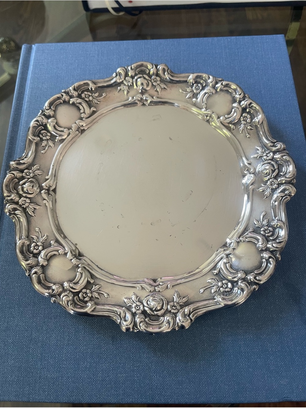 Decorative Serving Plate - Silver